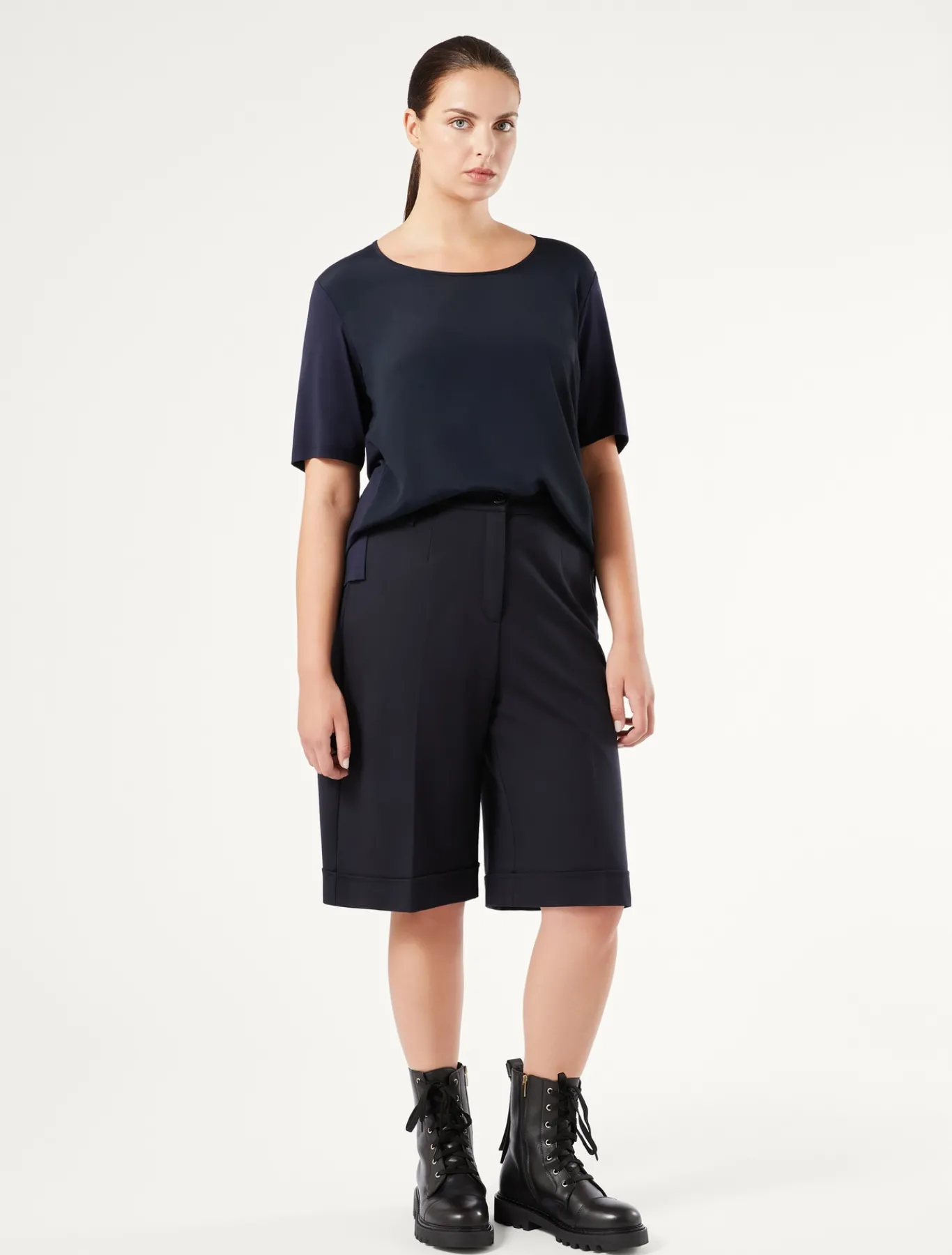Marina Rinaldi Bermuda en jersey au point Milano BLEUMARINE Online