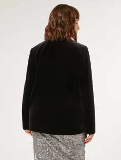 Marina Rinaldi Blazer en chenille stretch NOIR Outlet