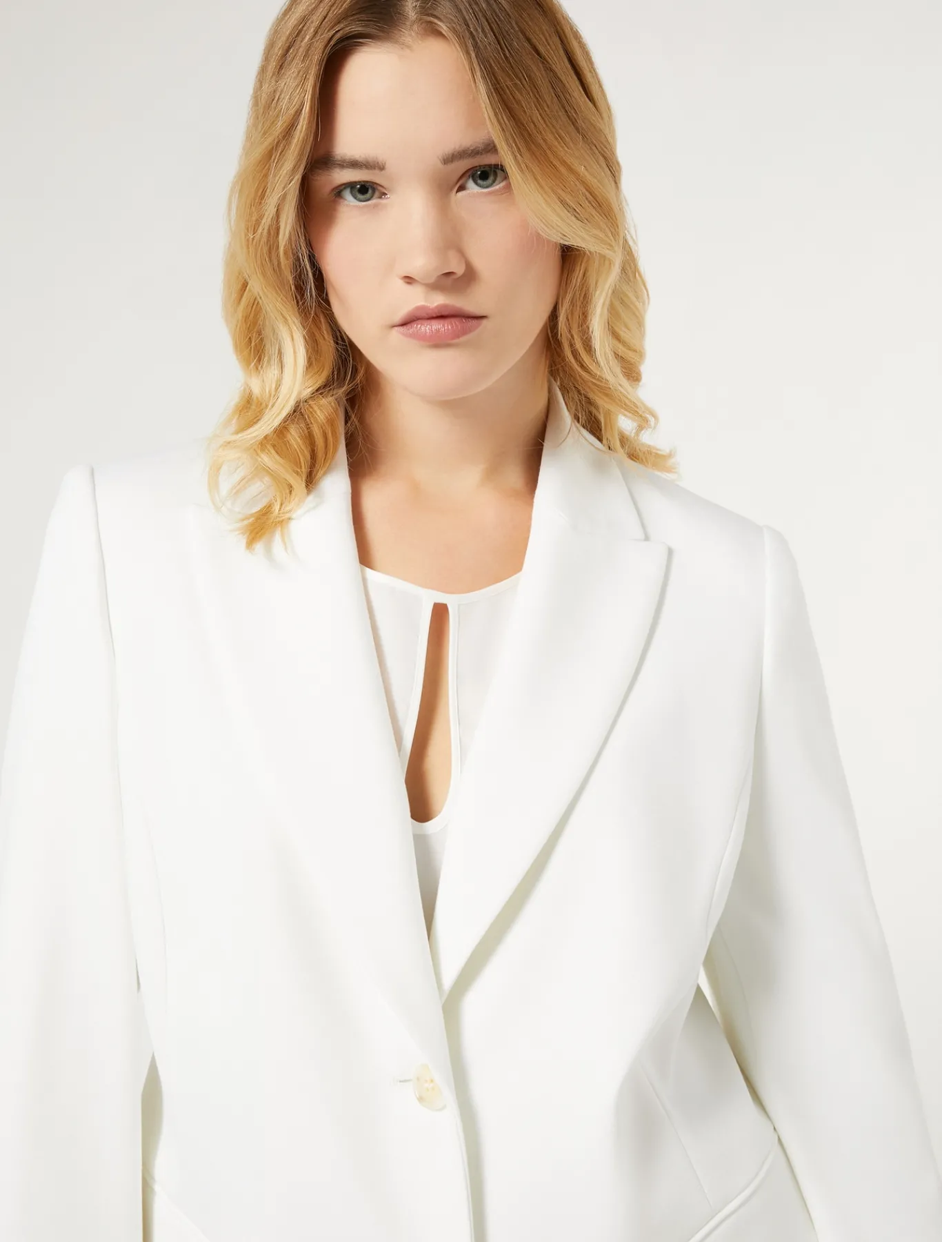 Marina Rinaldi Blazer en jersey point Milano BLANC Best