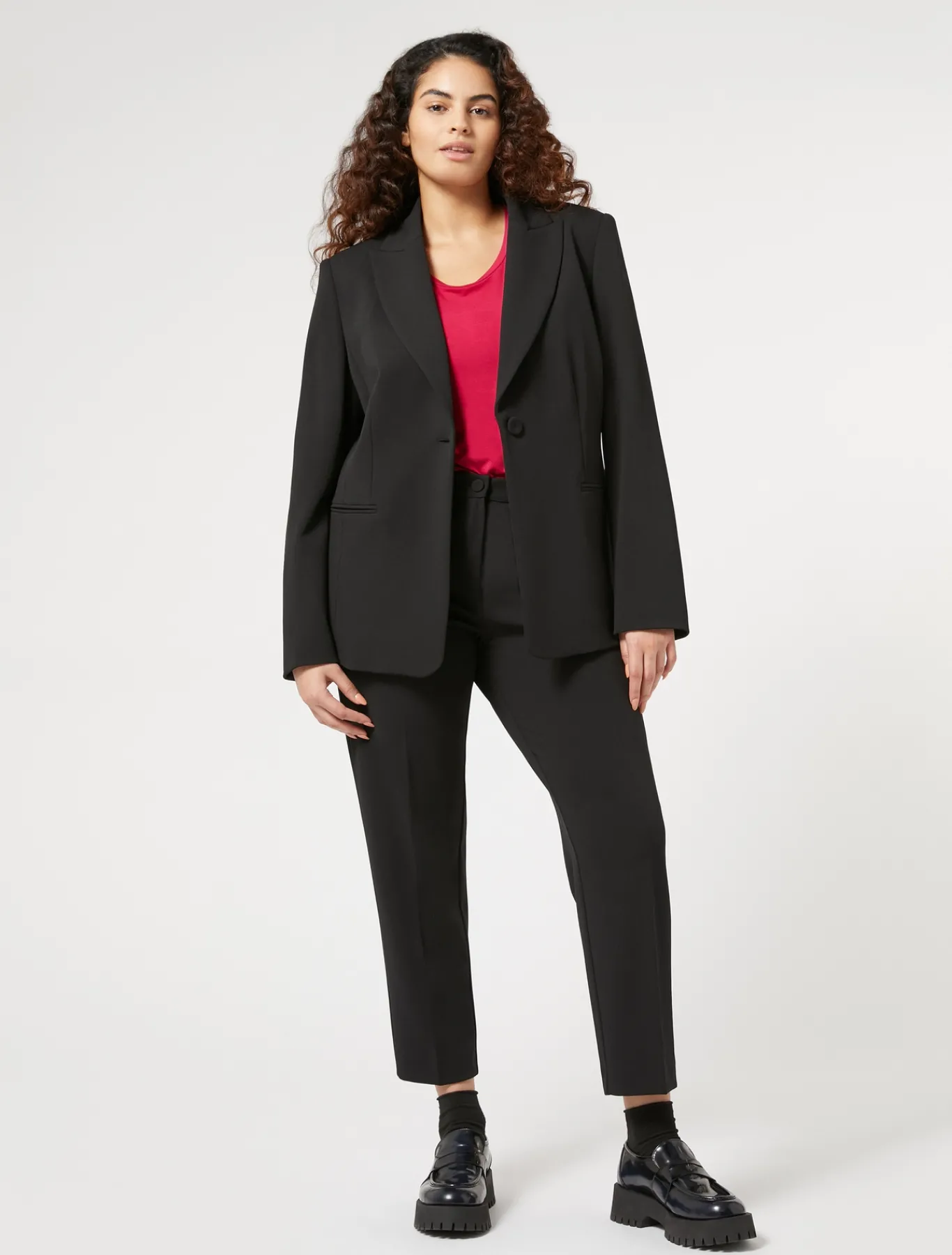 Marina Rinaldi Blazer en jersey stretch NOIR Fashion