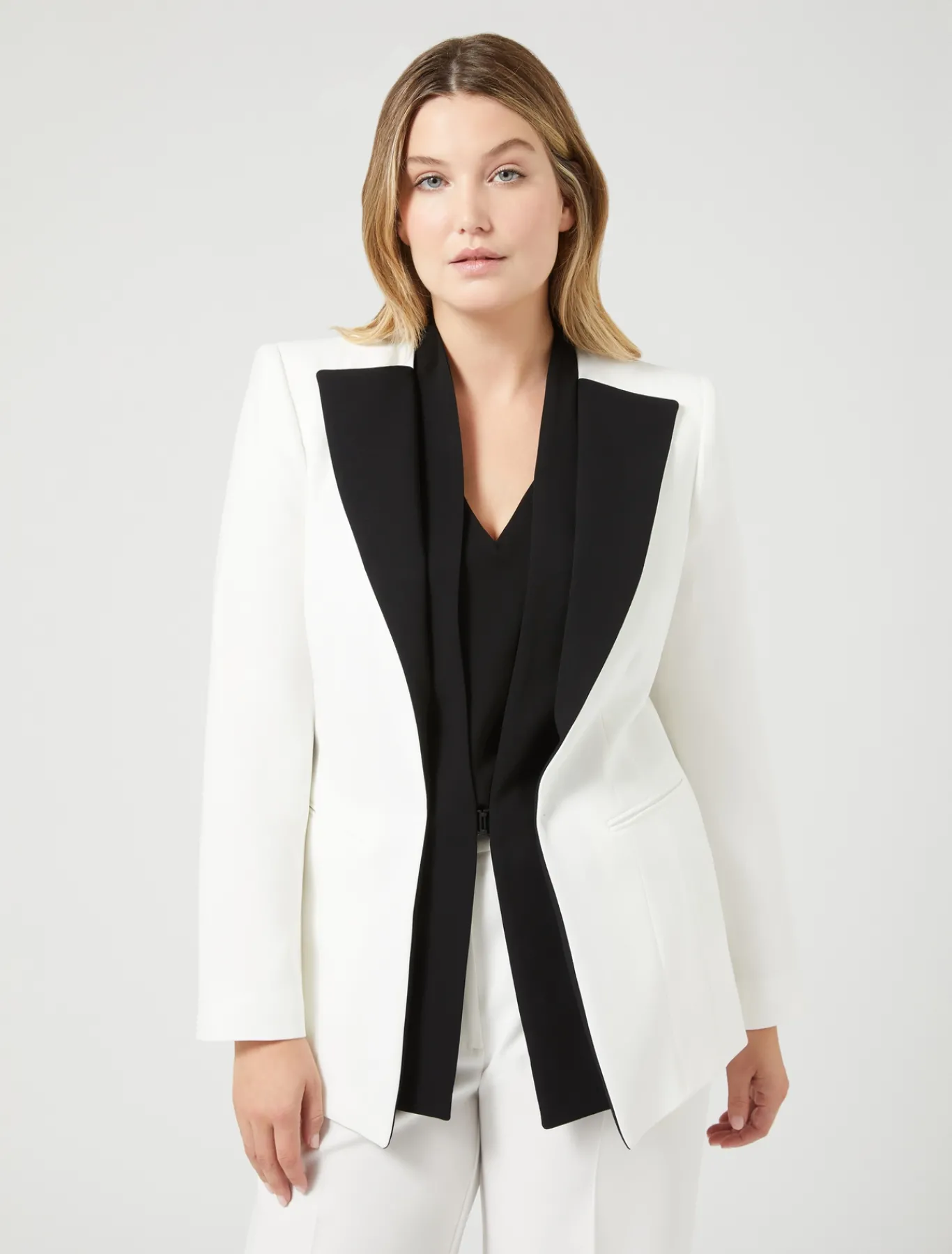 Marina Rinaldi Blazer en triacétate BLANC Clearance
