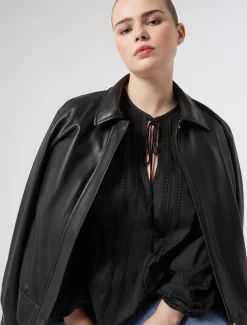 Marina Rinaldi Blouson bomber en jersey NOIR New