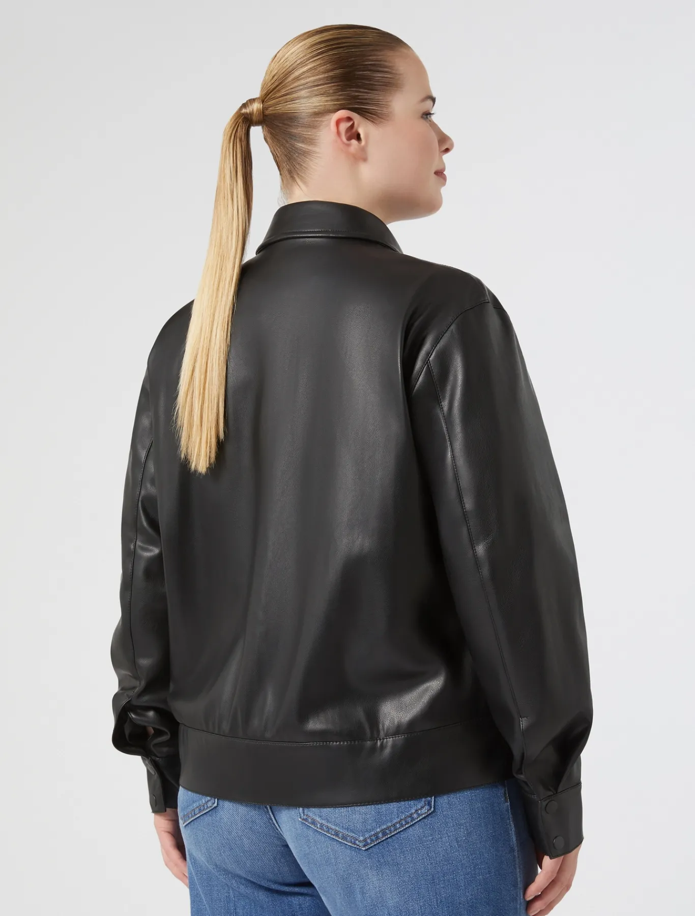Marina Rinaldi Blouson bomber en jersey NOIR New