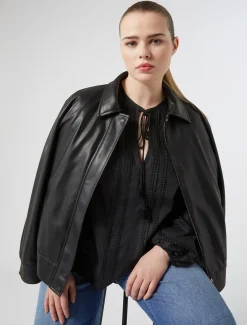 Marina Rinaldi Blouson bomber en jersey NOIR New