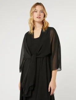 Marina Rinaldi Boléro en georgette NOIR Hot