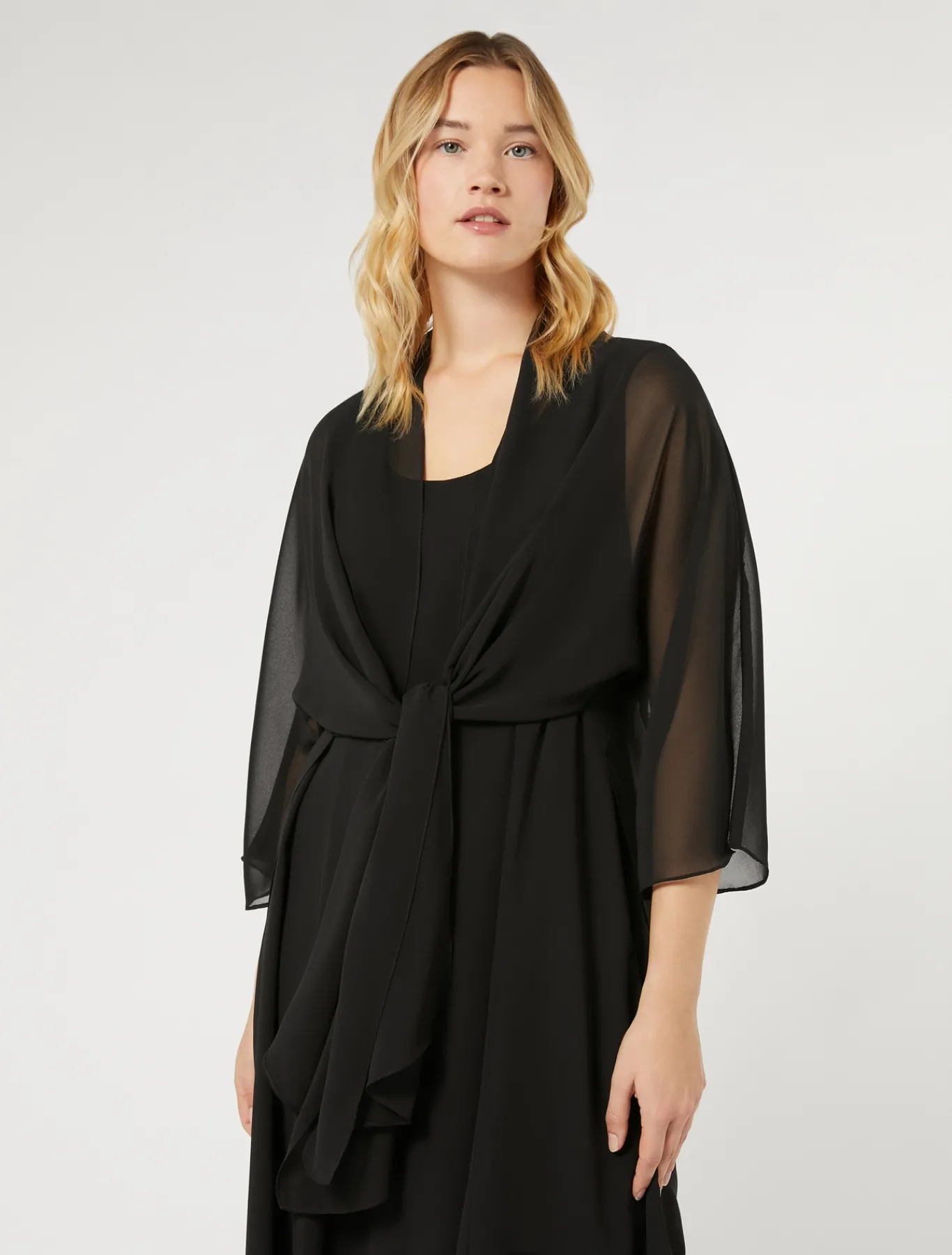 Marina Rinaldi Boléro en georgette NOIR Hot