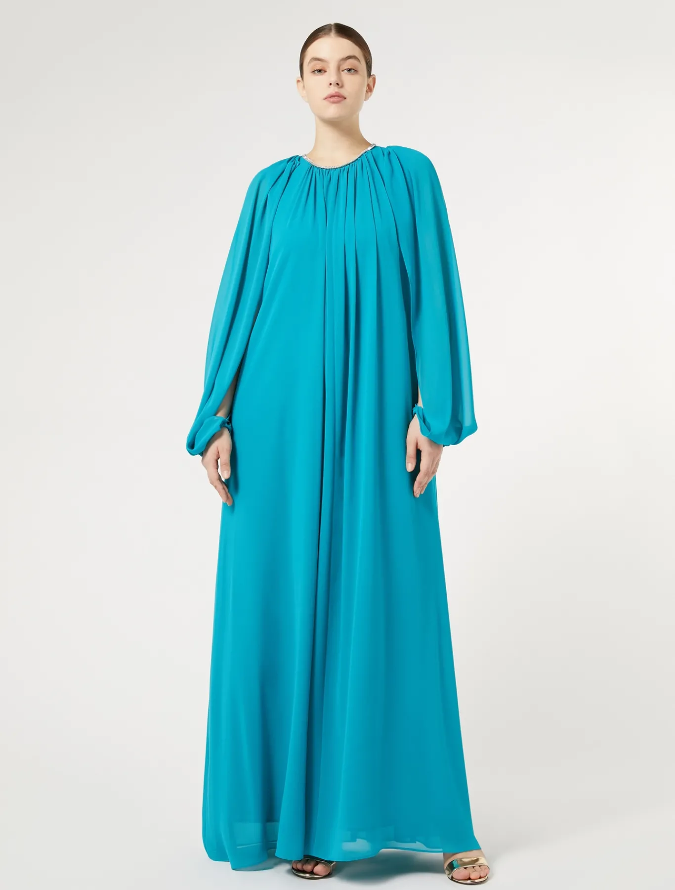 Marina Rinaldi Boléro en georgette TURQUOISE Sale