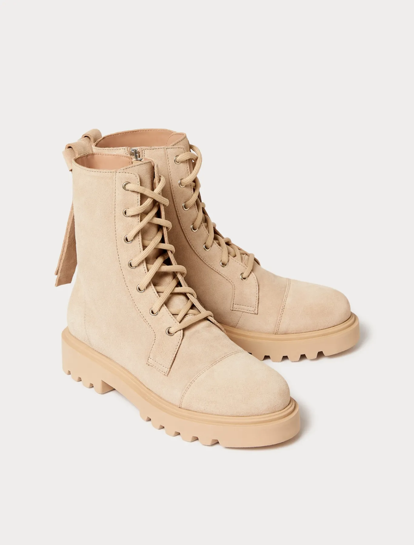 Marina Rinaldi Boots en cuir suédé BEIGE Sale