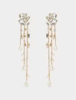 Marina Rinaldi Boucles d’oreilles chandelier CRISTALBLANC Outlet