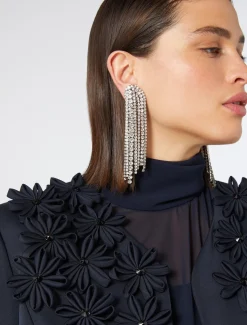 Marina Rinaldi Boucles d’oreilles chandelier avec strass ARGENT Fashion
