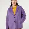Marina Rinaldi Caban en double laine VIOLET Sale