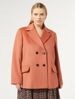 Marina Rinaldi Caban en drap de laine TERRECUITE Discount