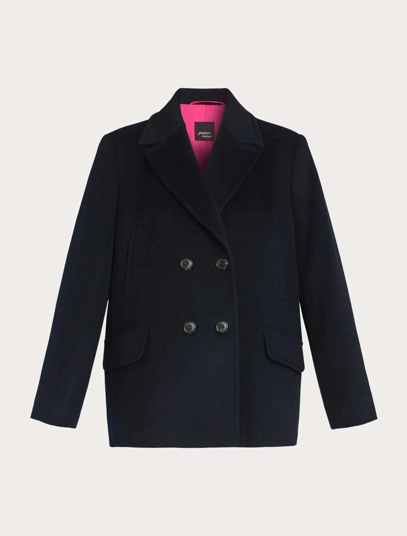 Marina Rinaldi Caban en drap de laine BLEUNUIT Outlet