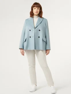 Marina Rinaldi Caban en drap de laine BLEUNUANCE' Outlet