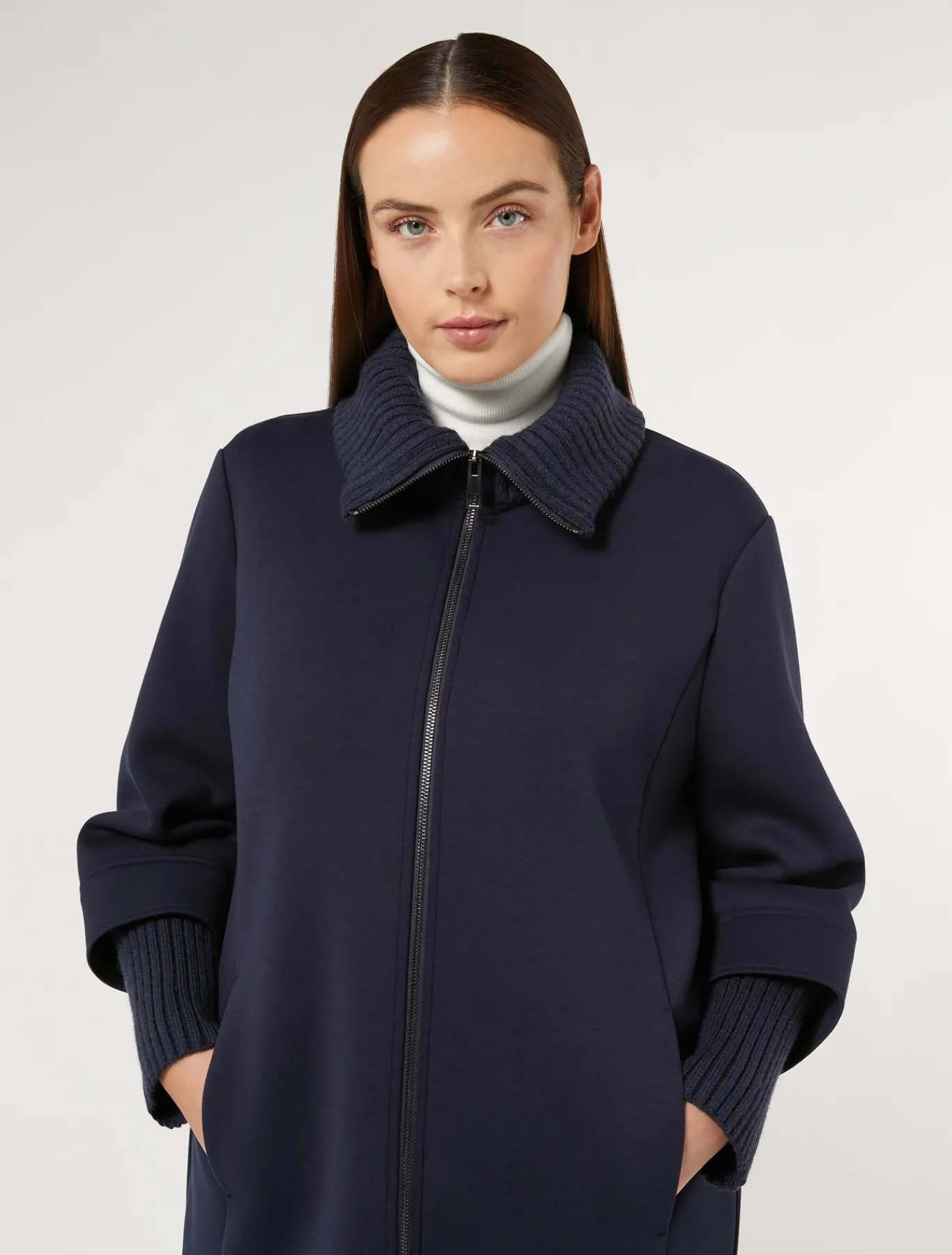 Marina Rinaldi Caban en jersey BLEUNUIT New