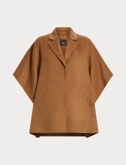 Marina Rinaldi Cape en double laine BISCUIT Best