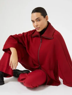 Marina Rinaldi Cape en jersey ROUGE New