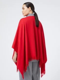 Marina Rinaldi Cape en laine ROUGE Outlet