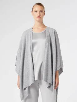 Marina Rinaldi Cape en laine cardée GRISCLAIR Clearance