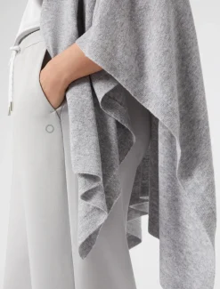 Marina Rinaldi Cape en laine cardée GRISCLAIR Clearance