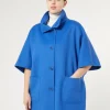 Marina Rinaldi Cape en laine double mélangée BLEU Sale