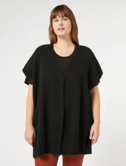 Marina Rinaldi Cape en laine mélangée NOIR Best