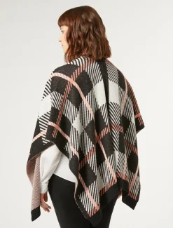 Marina Rinaldi Cape en laine mélangée NOIR Discount