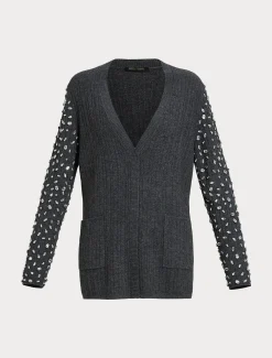 Marina Rinaldi Cardigan en cachemire mélangé GRISFONCE Sale