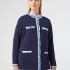 Marina Rinaldi Cardigan en coton modal BLEU Hot