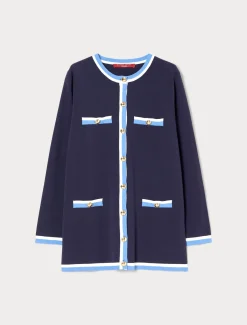 Marina Rinaldi Cardigan en coton modal BLEU Hot