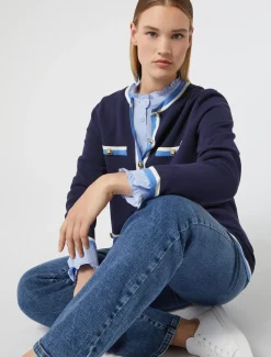 Marina Rinaldi Cardigan en coton modal BLEU Hot