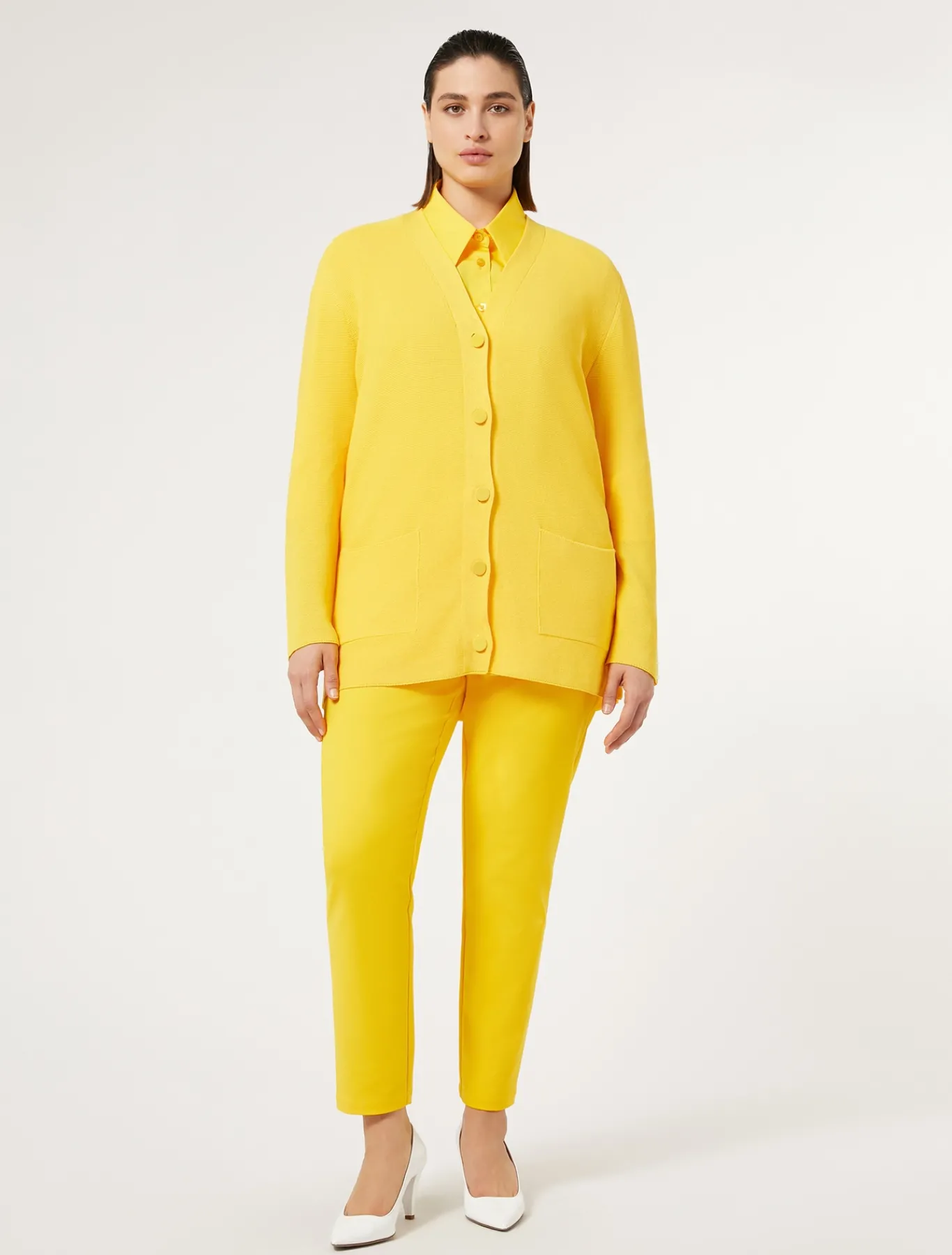 Marina Rinaldi Cardigan en crêpe de coton SOLEIL Best