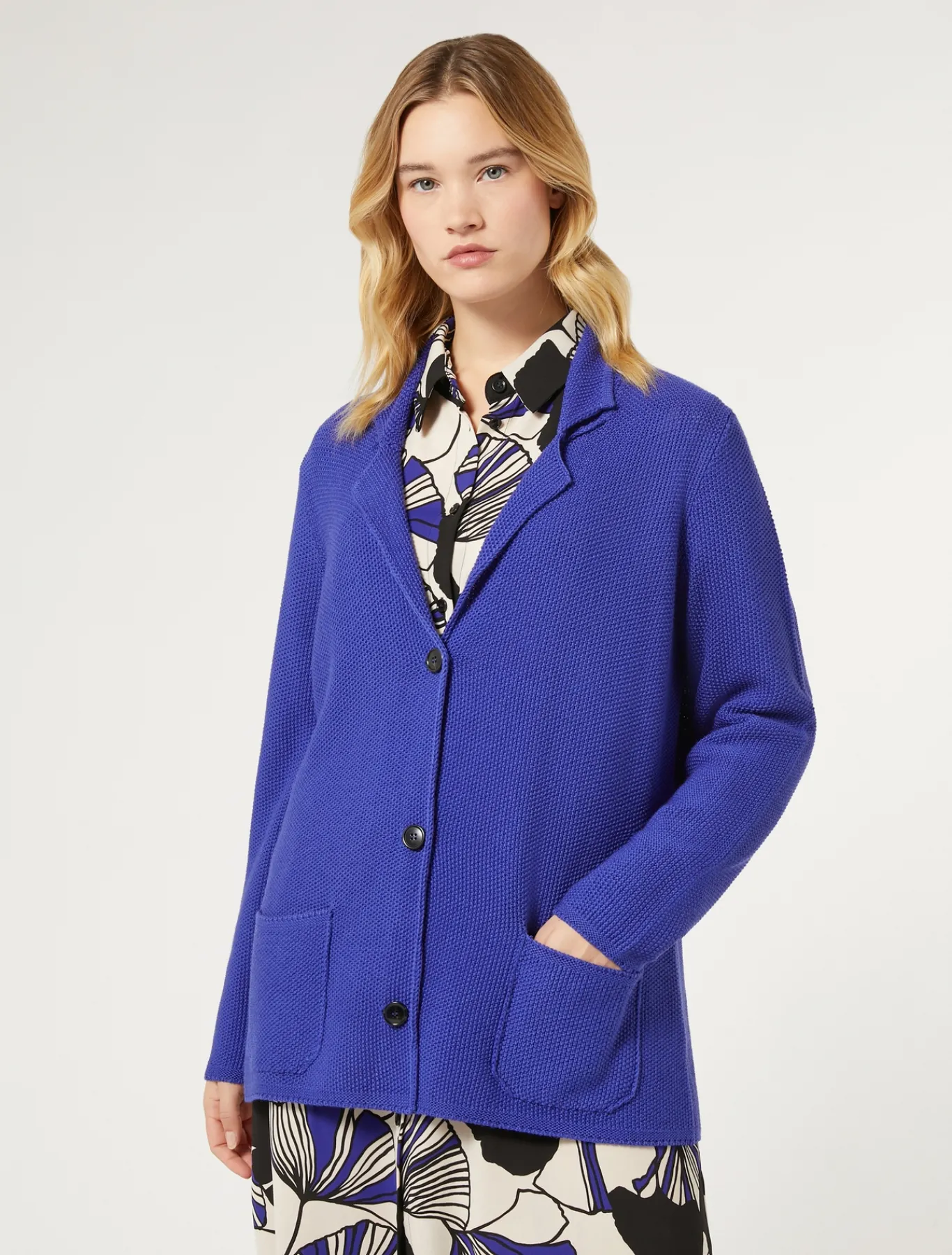 Marina Rinaldi Cardigan en fil de maille et laine VIOLET Fashion