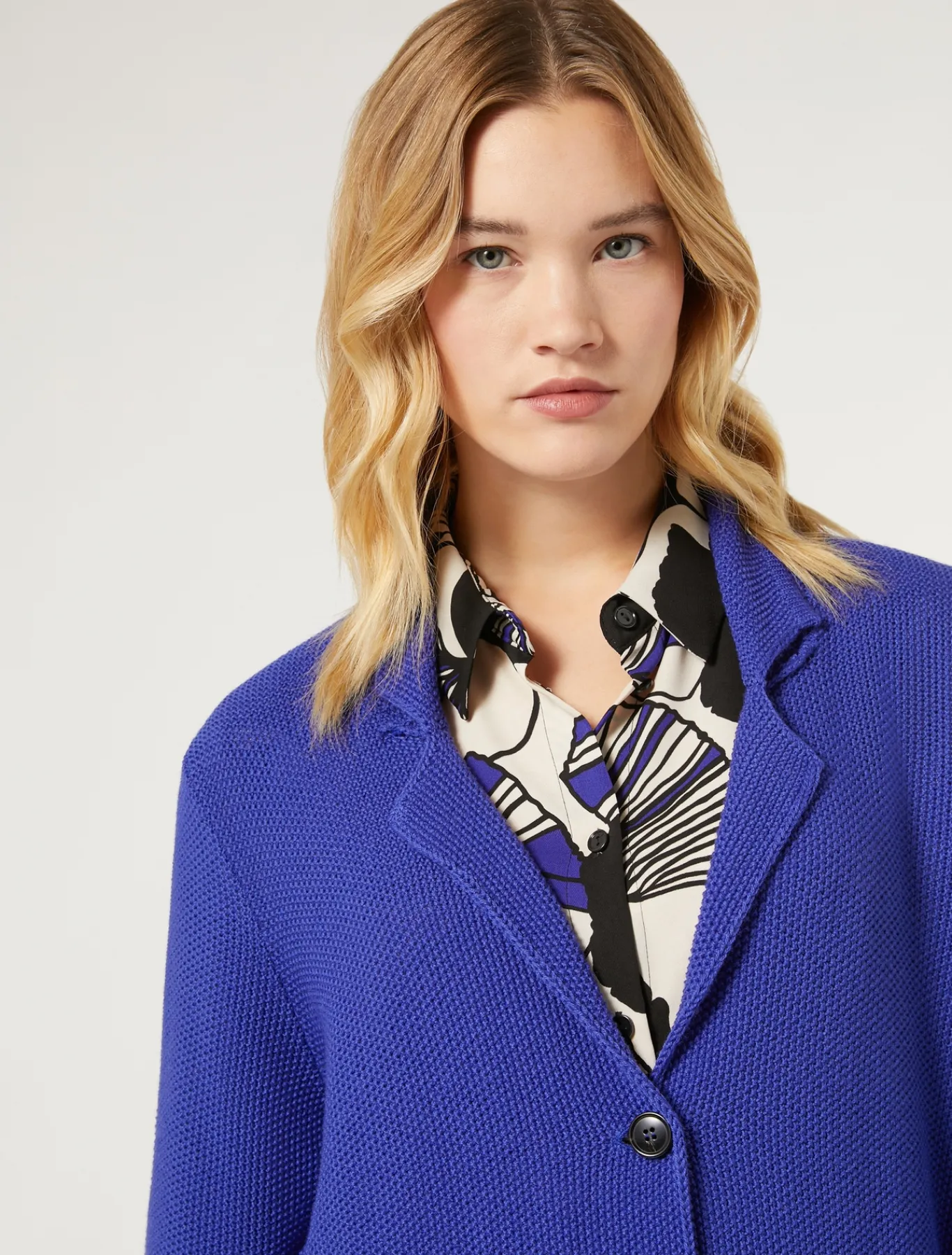 Marina Rinaldi Cardigan en fil de maille et laine VIOLET Fashion