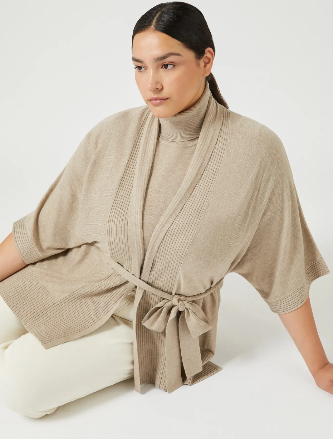 Marina Rinaldi Cardigan en fil de viscose BEIGE Online