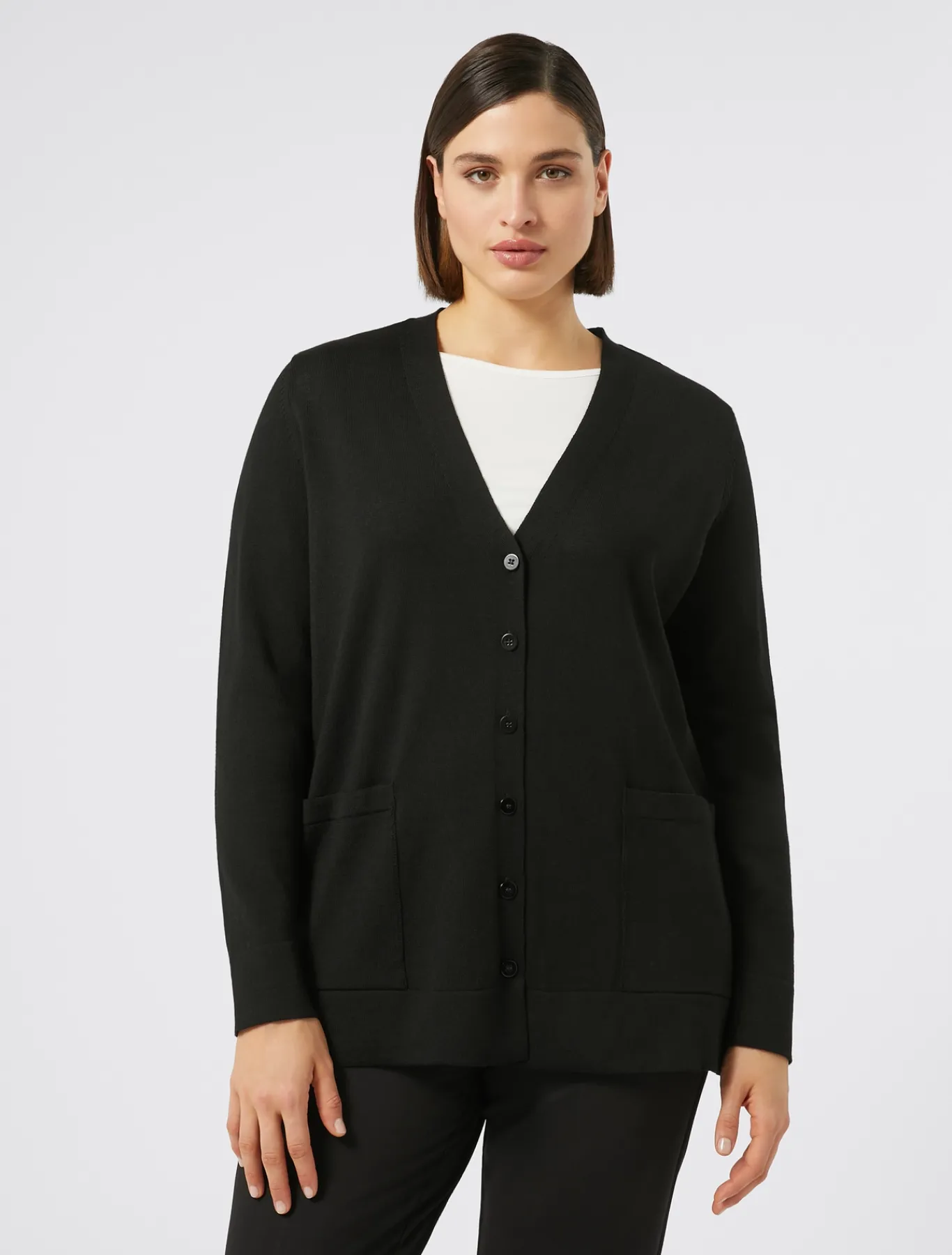 Marina Rinaldi Cardigan en laine NOIR Clearance
