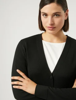 Marina Rinaldi Cardigan en laine NOIR Clearance