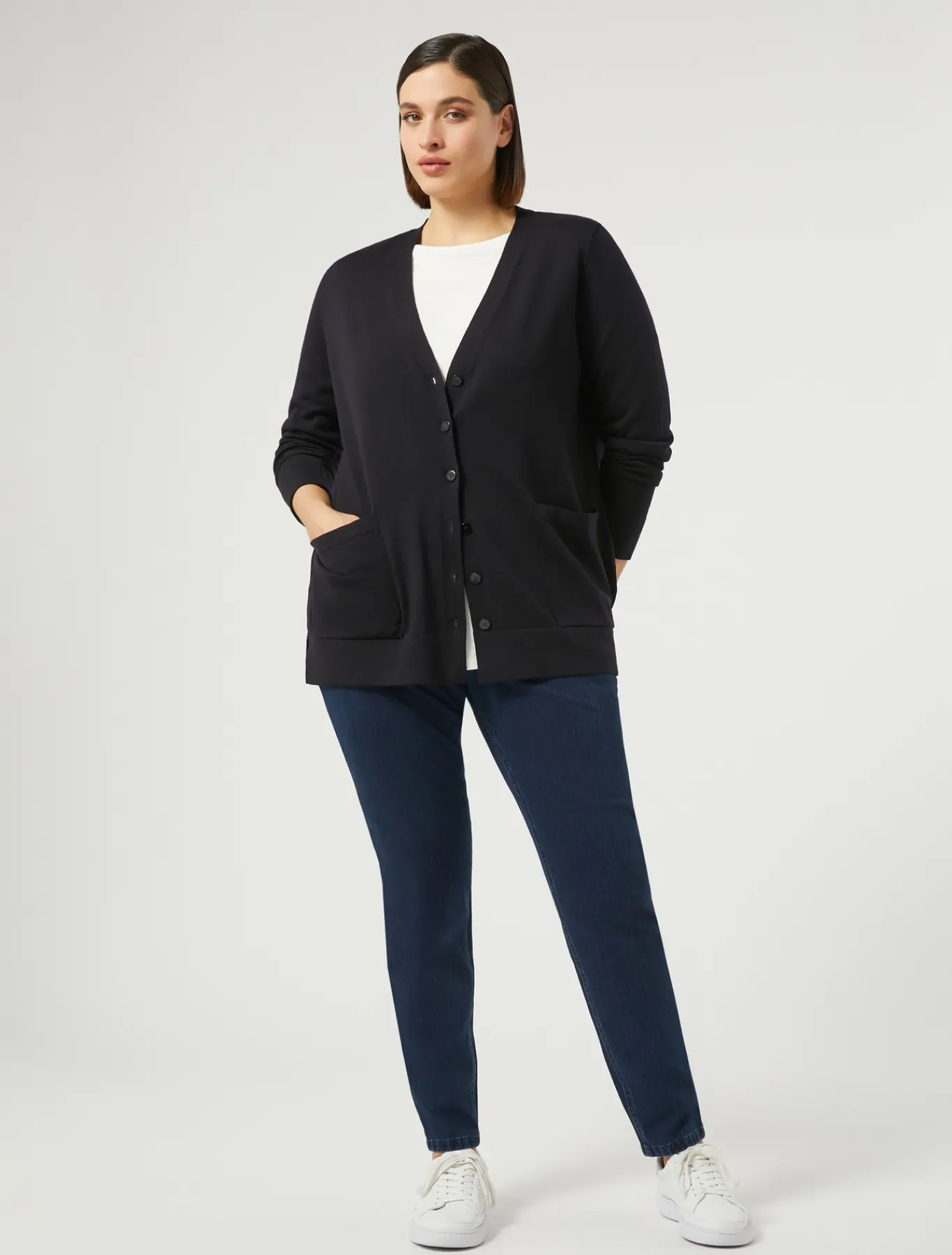 Marina Rinaldi Cardigan en laine BLEUNUIT Sale