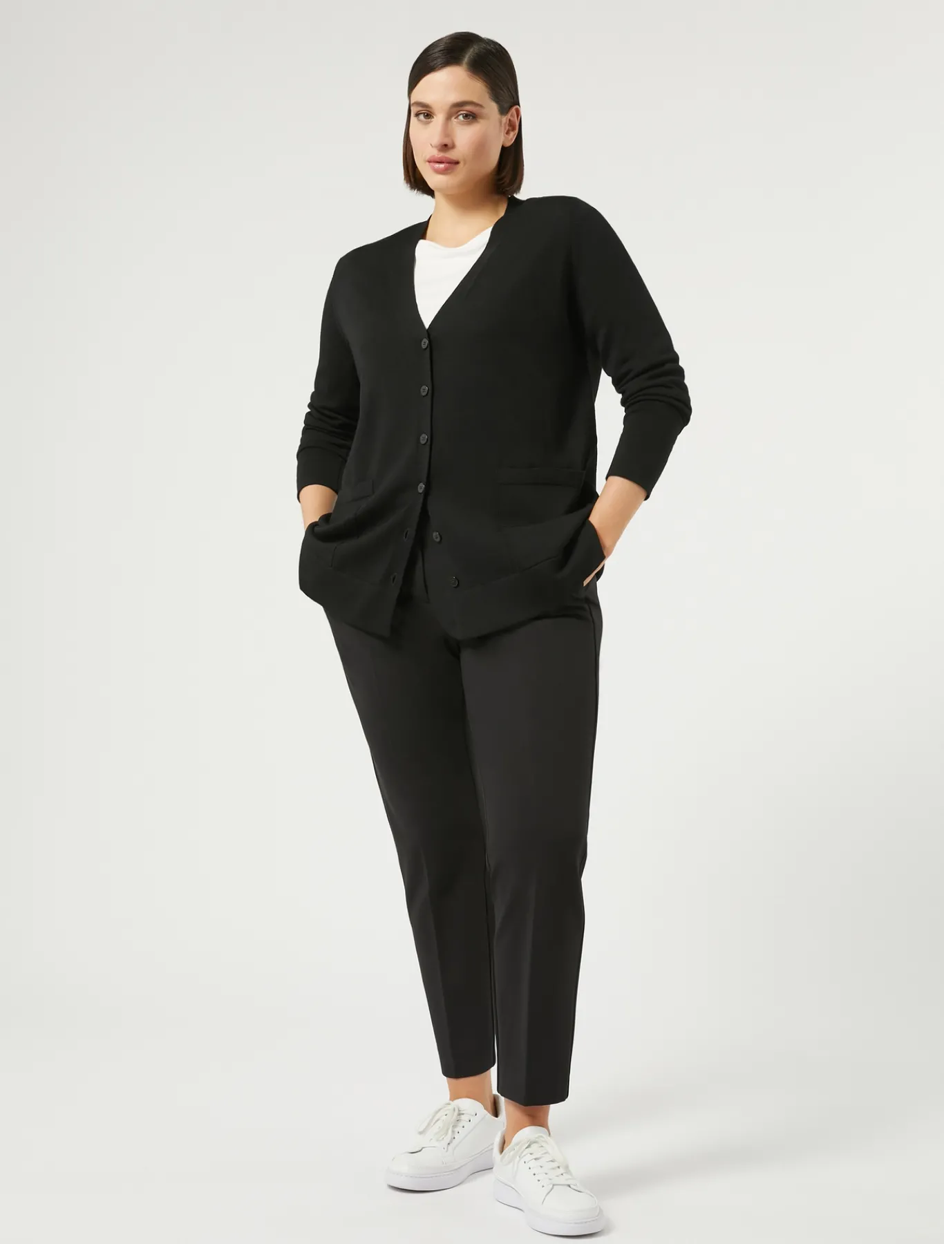 Marina Rinaldi Cardigan en laine NOIR Clearance