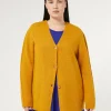 Marina Rinaldi Cardigan en laine doule MOUTARDE Best