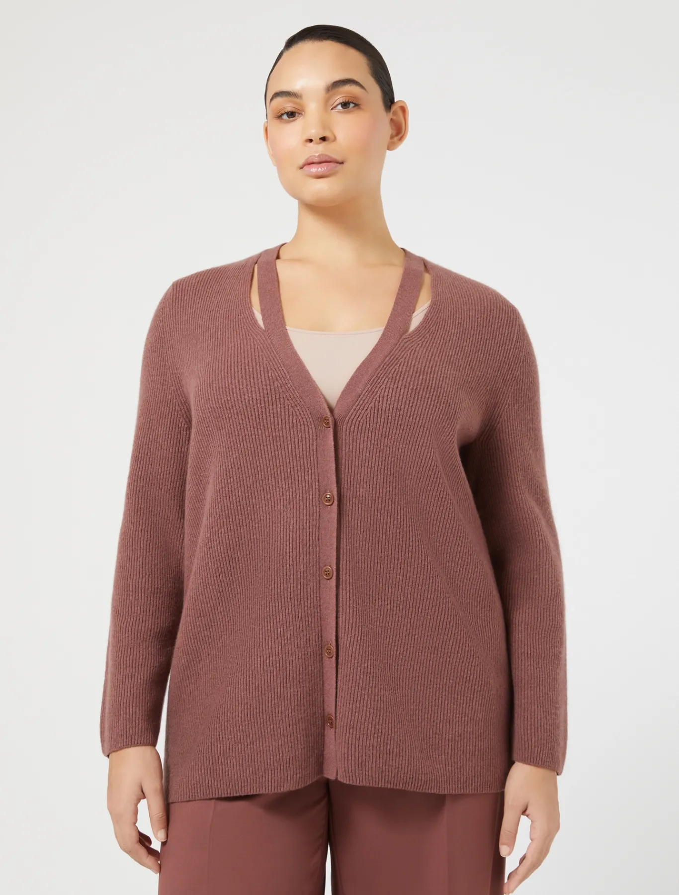 Marina Rinaldi Cardigan en laine et cachemire ROUILLE Fashion
