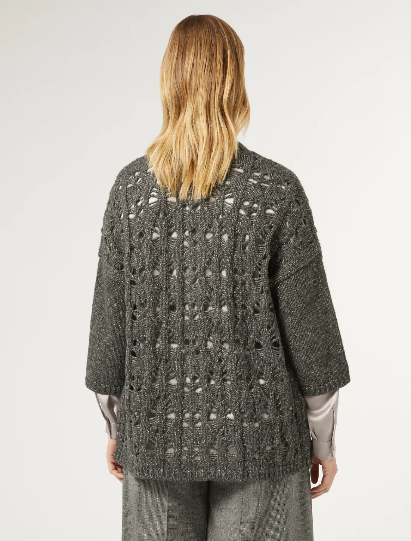Marina Rinaldi Cardigan en laine et lurex GRISFONCE Clearance