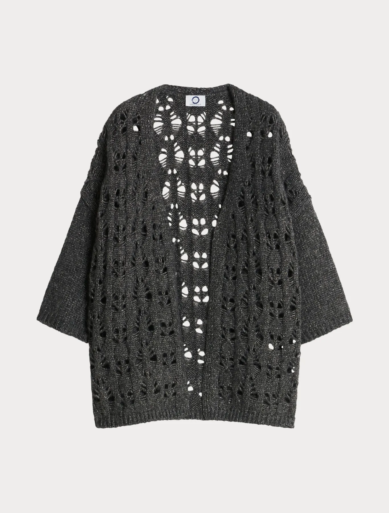 Marina Rinaldi Cardigan en laine et lurex GRISFONCE Clearance