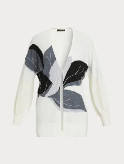 Marina Rinaldi Cardigan en laine et soie mélangées BLANC Outlet