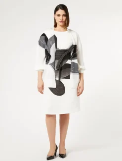 Marina Rinaldi Cardigan en laine et soie mélangées BLANC Outlet