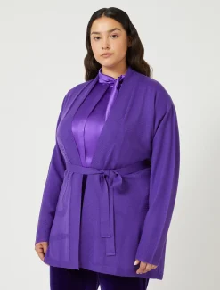 Marina Rinaldi Cardigan en laine mélangée VIOLET Hot