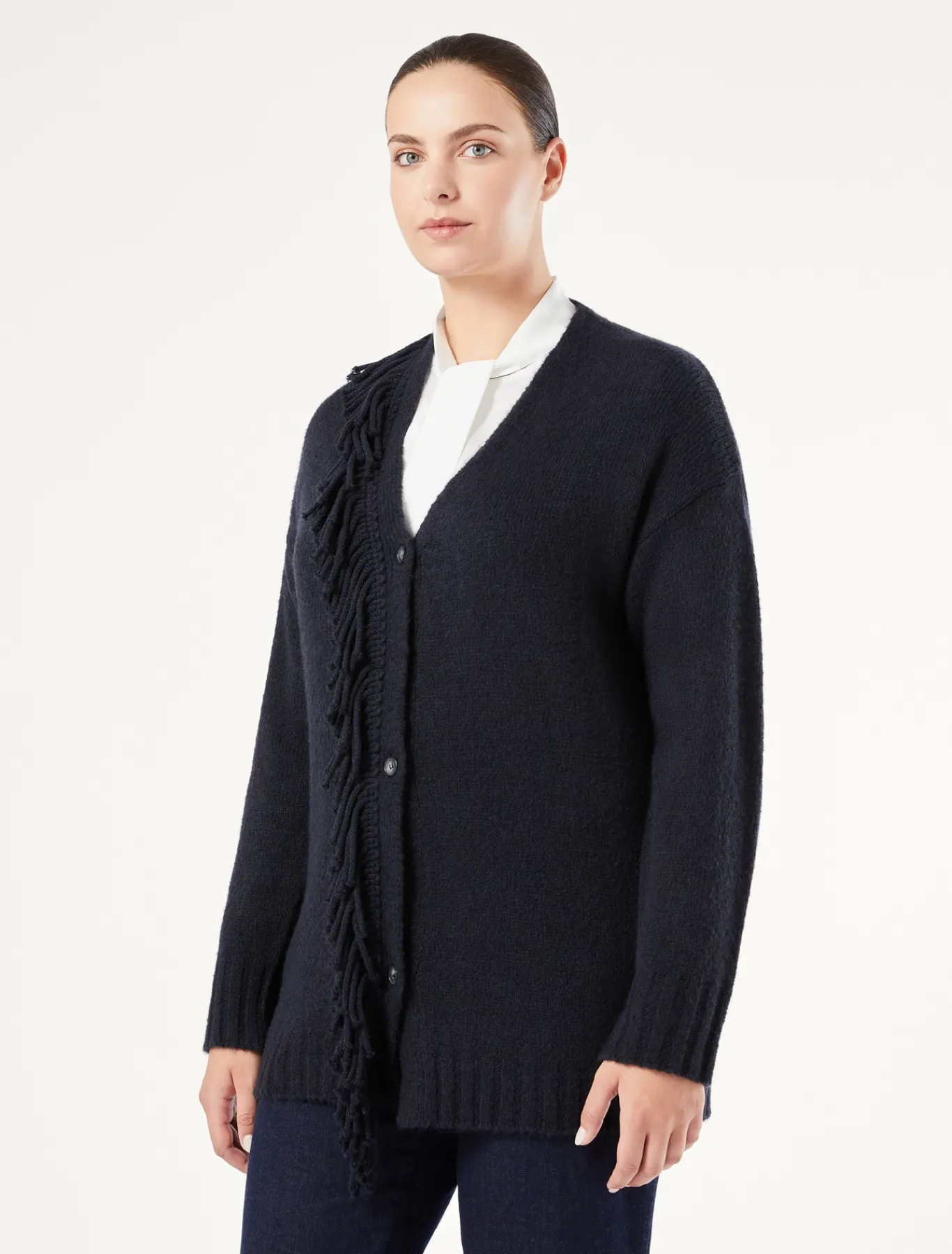 Marina Rinaldi Cardigan en laine mélangée BLEUNUIT Discount