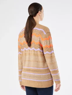 Marina Rinaldi Cardigan en laine mélangée NOISETTE Sale