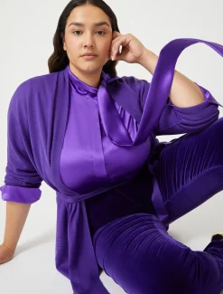 Marina Rinaldi Cardigan en laine mélangée VIOLET Hot