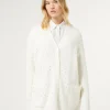 Marina Rinaldi Cardigan en laine mélangée avec strass BLANC Hot